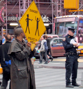 Dread Scott, Times Square, New York City.