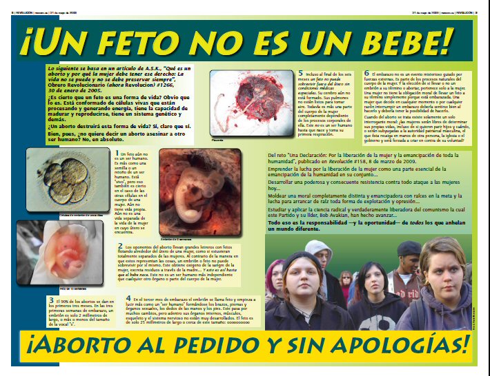 Un feto no es un bebe