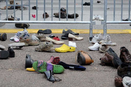 Las protestas contra Bush se realizaron frente a la Casa Blanca.