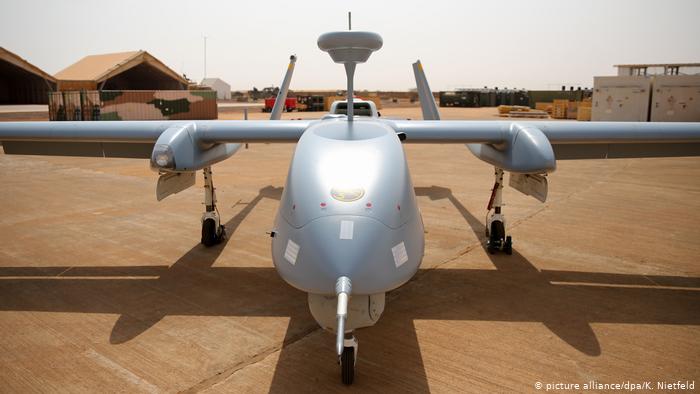 Hasta ahora, la Bundeswehr solo ha tenido drones de reconocimiento desarmados a su disposicin, aqu un Heron 1 en Mali.