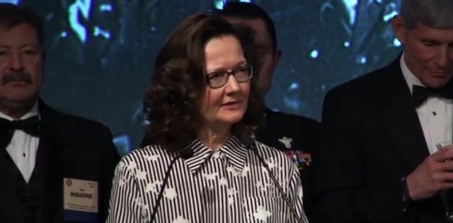 Gina Haspel durante un discurso el ao pasado // Youtube