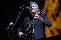 Roger Waters, uno de los fundadores de la emblemtica banda Pink Floyd, durante su primera presentacin en Mxico