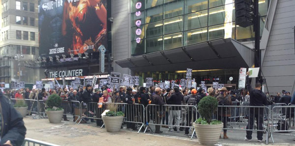 El 4 de noviembre, 3 pm, Times Square, Ciudad de Nueva York.